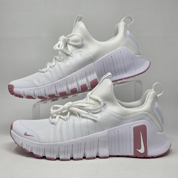 Nike Free Metcon 6 White Elemental Pink Training FJ7126-106 Women's Size 11 New - Picture 3 of 10